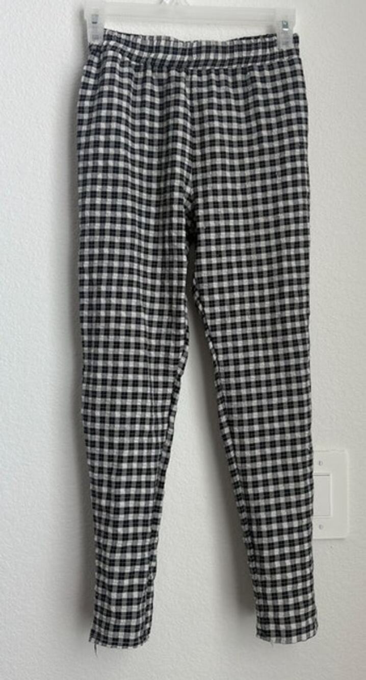 Hayden Girls Gingham Black and White Slim Fit Pull On Pant Size 9-10